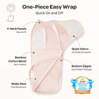 Momcozy Swaddles for Newborns, Quiet Fastener Swaddle for Infant 0-3 Months (Pack of 2)