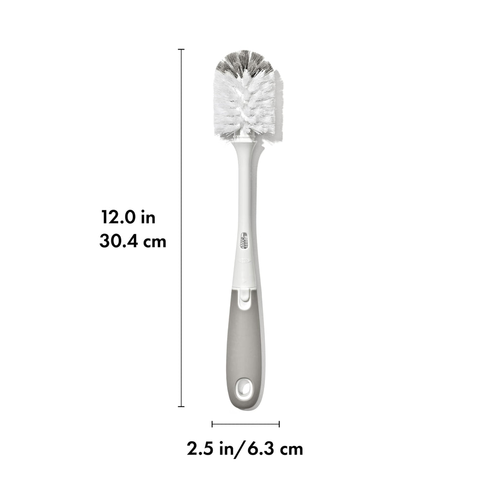 OXO Tot Baby Bottle Brush with Nipple Cleaner, – Gray (62122400T3)