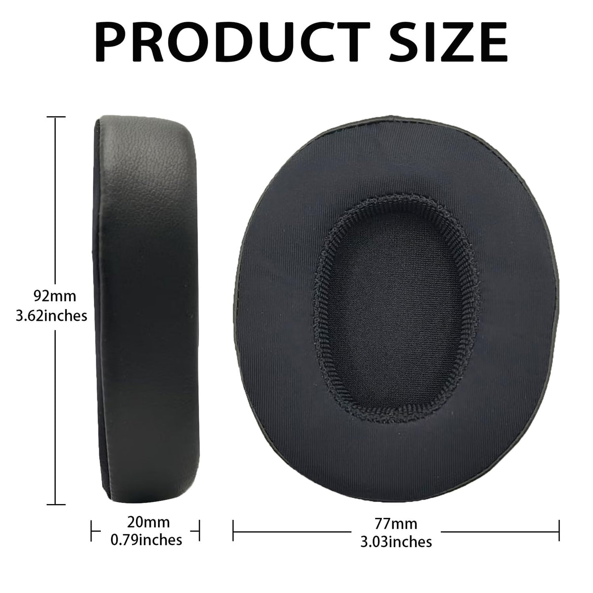 Replacement Ear Pads for Skullcandy Crusher Wireless/Evo/ANC Hesh 3/EVO/ANC - CG black view 2