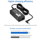 HIBBO Extra Long 10FT Charger for HP Laptop 65W 45W Smart Blue Tip Power Adapter (HP Laptop charger blue tip)