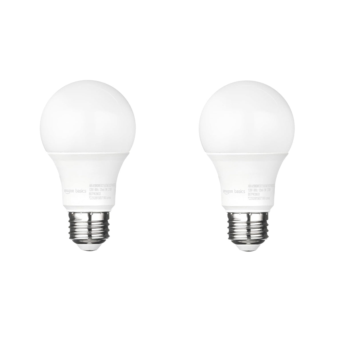 Amazon Basics A19 Dusk to Dawn Sensor LED - Soft White / 2 Count (Pack of 1)