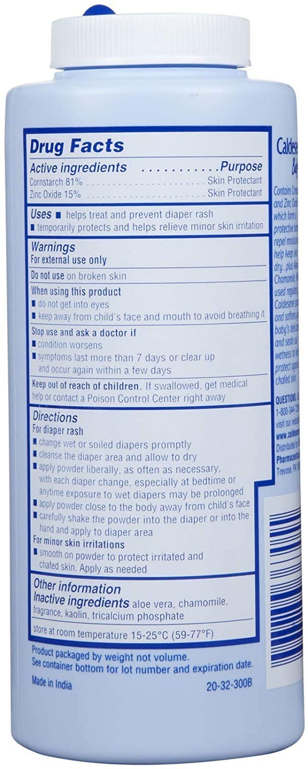 Caldesene Baby Cornstarch Powder With Zinc Oxide 5 oz (Pack of 2) (additional view 2)