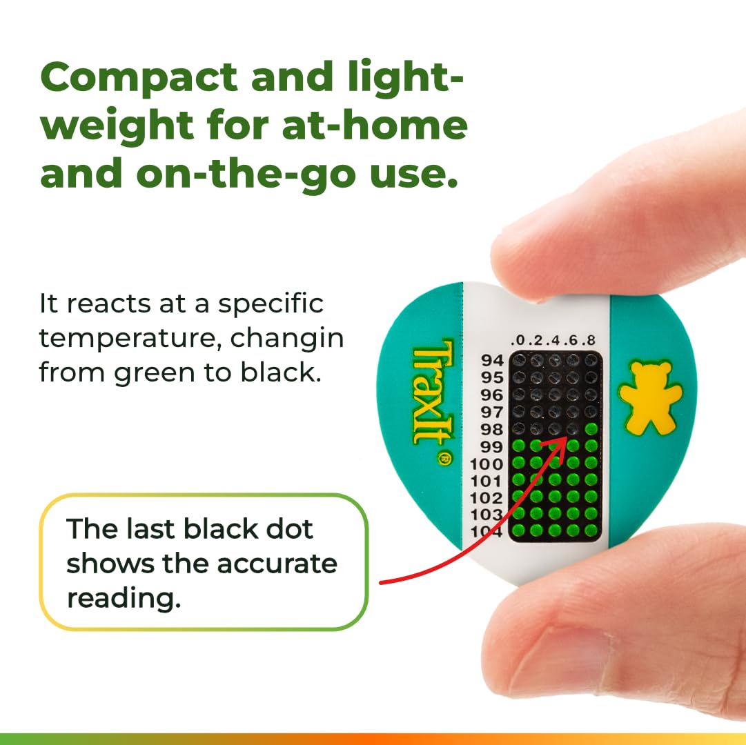TraxIt Underarm Thermometer Sticker for Kids, Babies 6+ Months