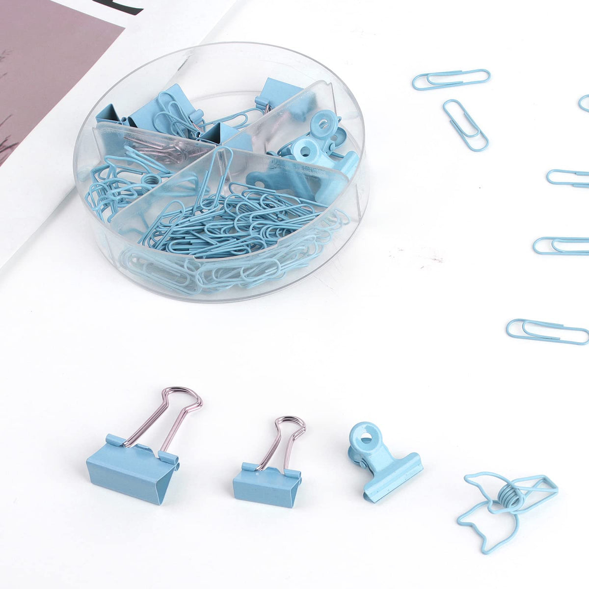 Creechwa Paper Binder and Clips - Blue / 72 / 1 Pack view 6