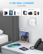 LENCENT Travel Plug Adapter - Type D-17.5W-India Maldives view 3