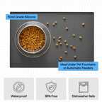 GORILLA GRIP Dog Food Mat, 100% Waterproof Silicone