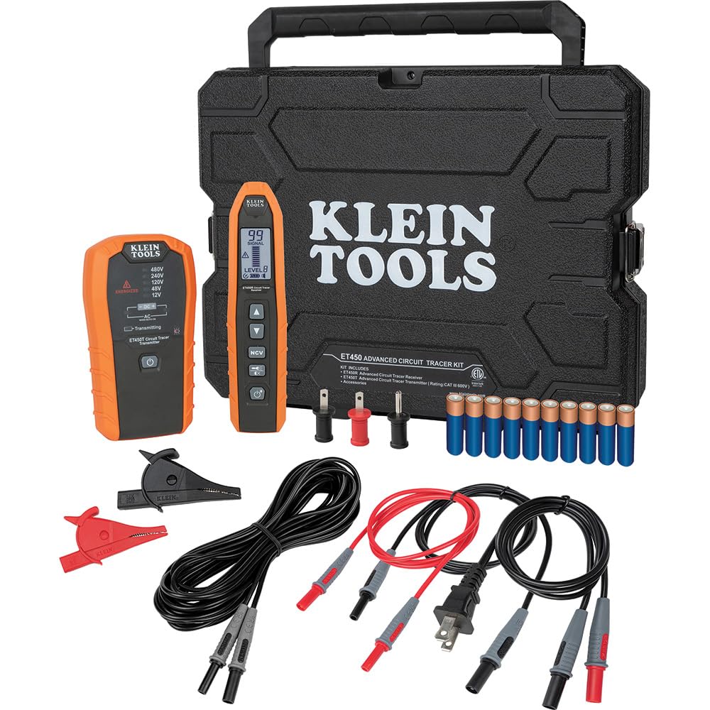 Klein Tools ET450 Advanced Underground Circuit Breaker Finder and Wire Tracer Kit for Energized and Non-Energized
