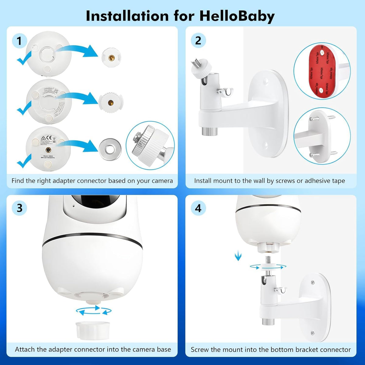 Baby Monitor Mount - Frosted White view 6