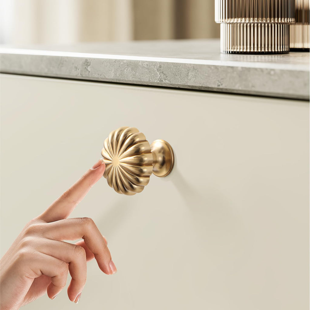 FAPUAL Cabinet Knobs Solid Drawer Pulls for Dressers - Champagne Bronze / 15 view 5