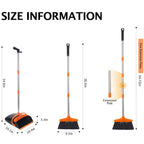 XXFLOWER Broom and Dustpan - Orange view 1