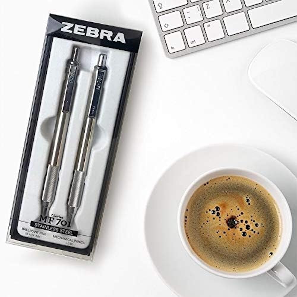 Zebra Pen STEEL Tactical M-701 & F-701 Set, HB 0.7mm, Black Ink 0.8mm, 2-Pk (additional view 4)