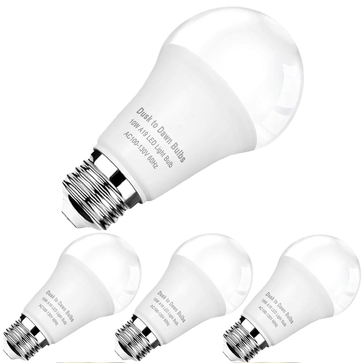 SETEN 4 -Pack Dusk to Dawn LED Light Bulbs Outdoor,75 Watt Equivalent