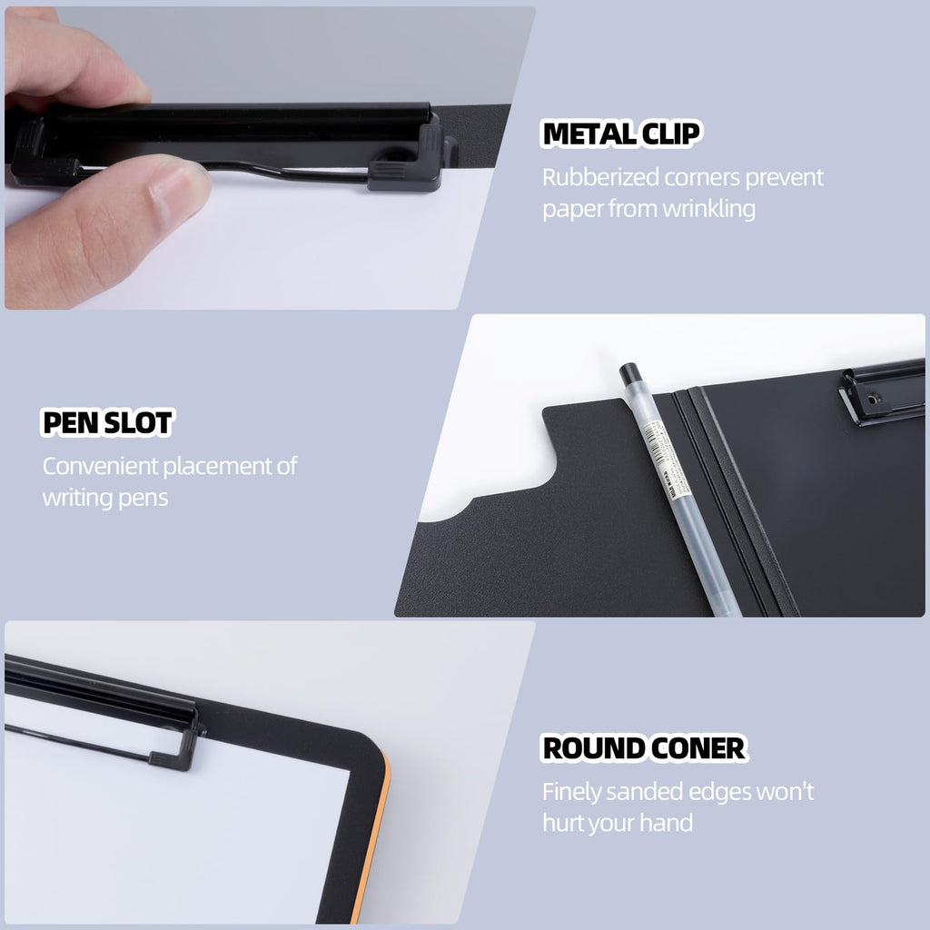FRETONBA Clipboard Folder, 2 Pcs A4 Foldable