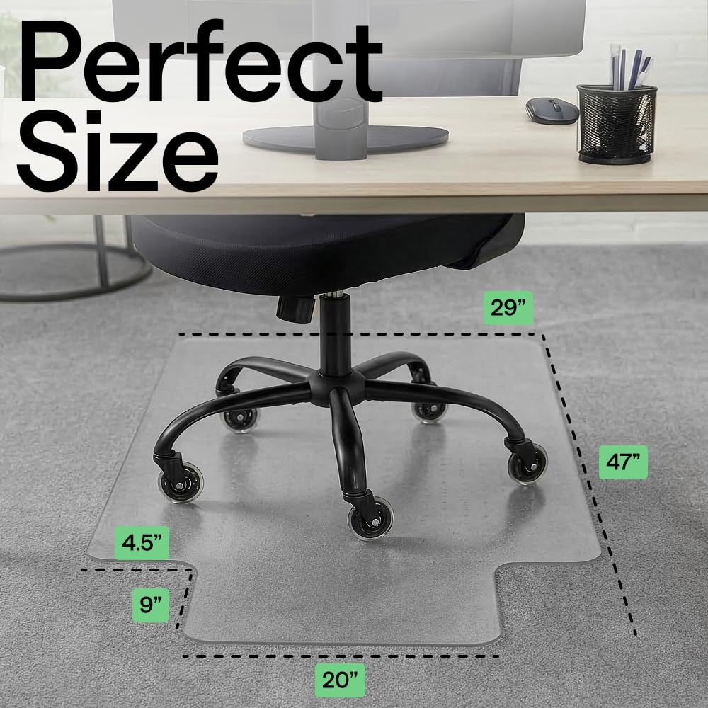 GORILLA GRIP Office Chair Mat for Carpet Floors, Heavy Duty