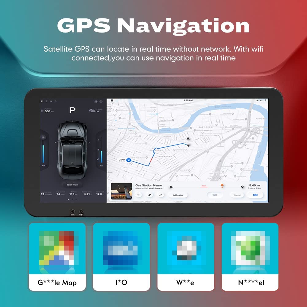Wostoke Car CarPlay Android Auto Navigation Stereo GPS Radio Reverse Camera Display