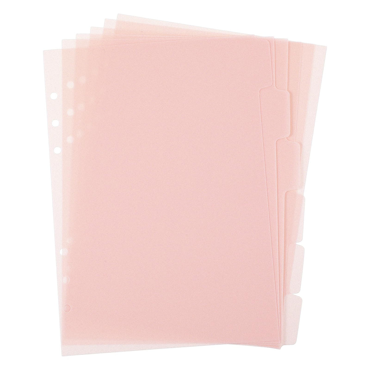 6 Pcs A5 Binder Dividers - Pink