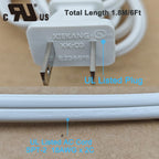 2Pack Rotary Dimmer Switch 5.9 ft Extension AC Power Cord Plug Cable for Halogen and (additional view 2)
