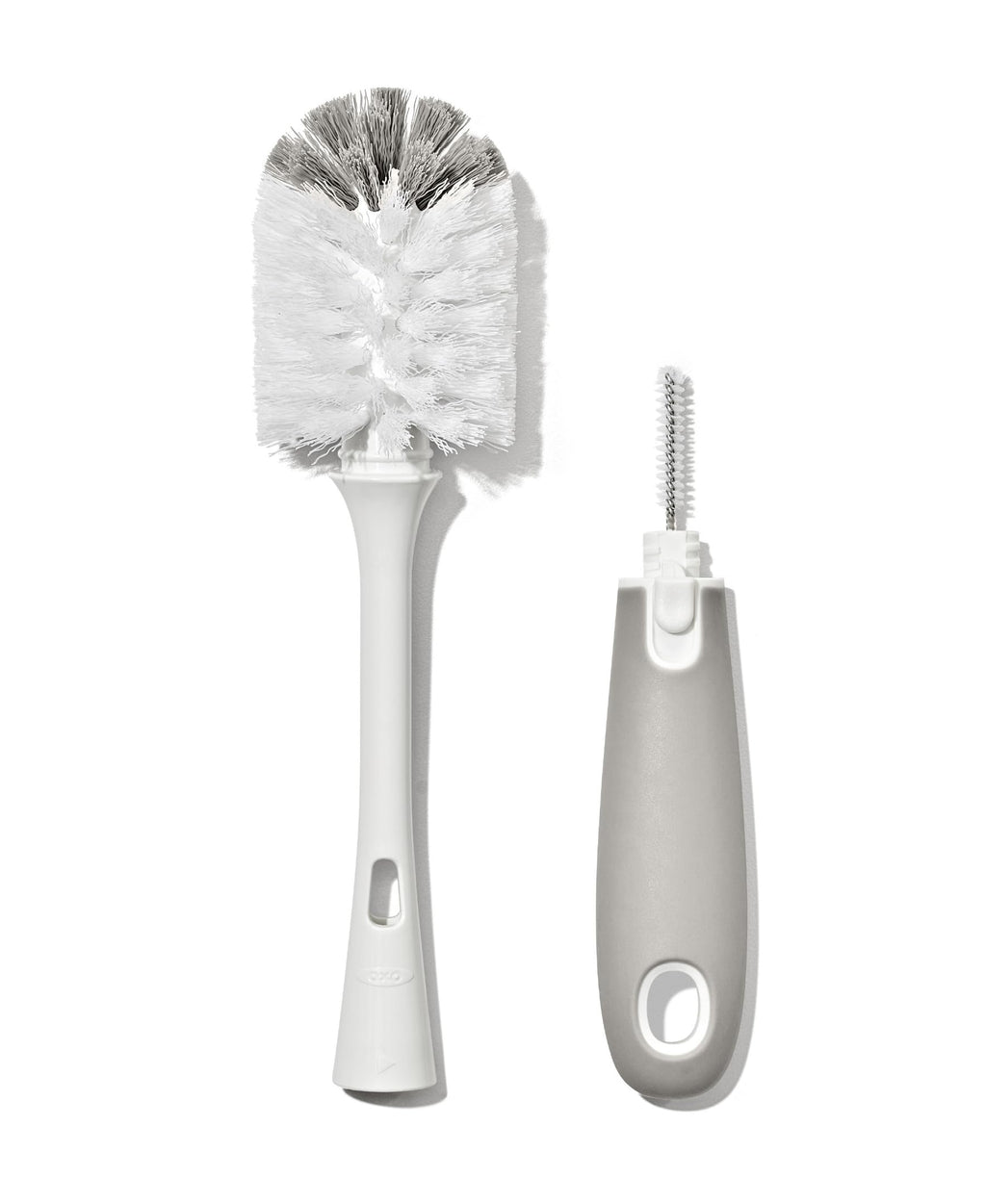 OXO Tot Baby Bottle Brush with Nipple Cleaner, – Gray (62122400T3)