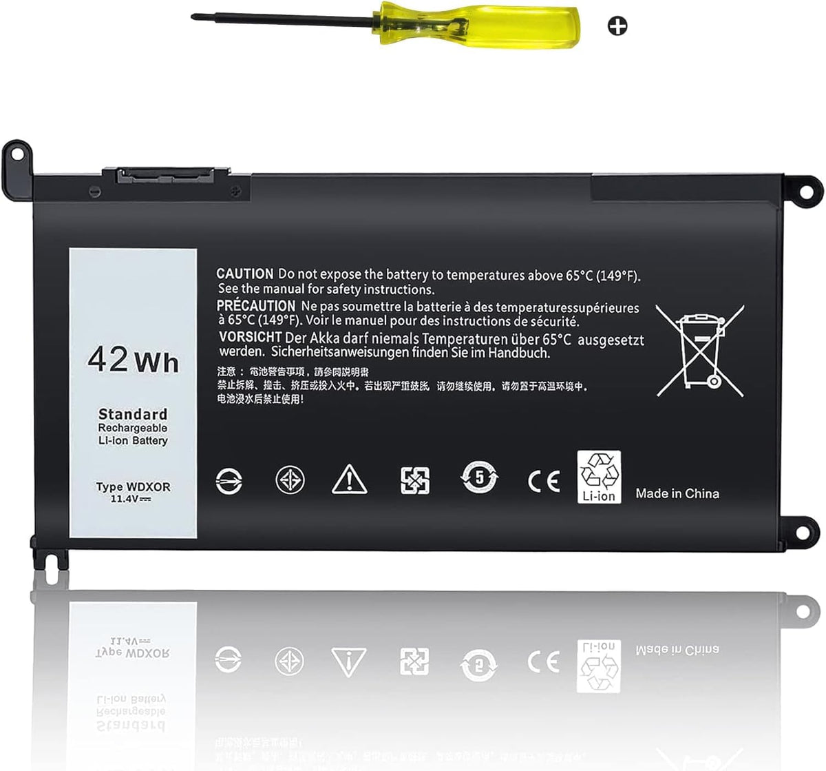 TSKYBEAR WDX0R Laptop Battery Compatible with Dell Inspiron 15 5000 5567 5570 5565 5568