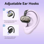 Purple Over Open Ear Earbuds Sport Headphones Bluetooth Wireless Outside (additional view 3)