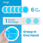 NEWGO Small Ice Packs for Injuries - Blue - 6 Pack view 3