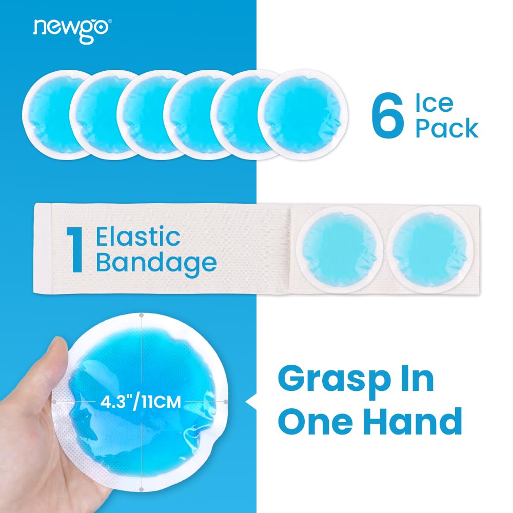 NEWGO Small Ice Packs for Injuries - Blue - 6 Pack view 3