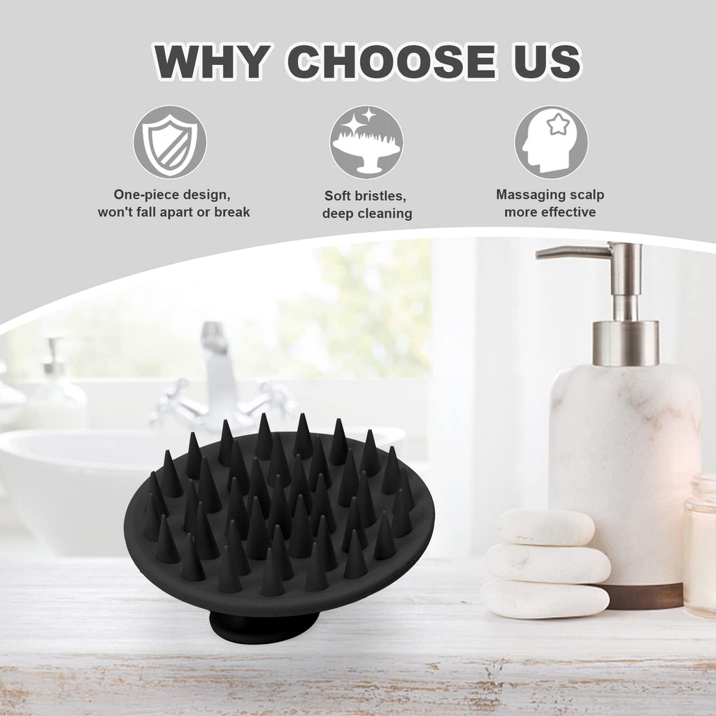 Meartchy Silicone Scalp Massager Shampoo Brush, Scalp Brush for Hair Growth & Dandruff Removal, Hair Scrubber Scalp
