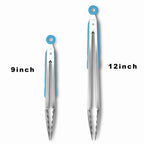 ALLWIN-HOUSEWARE W Premium 304 Stainless Steel Tongs Set – 12" Grill Tongs & 9" Cooking Tongs, Heat Resistant up to (Pack of 2)
