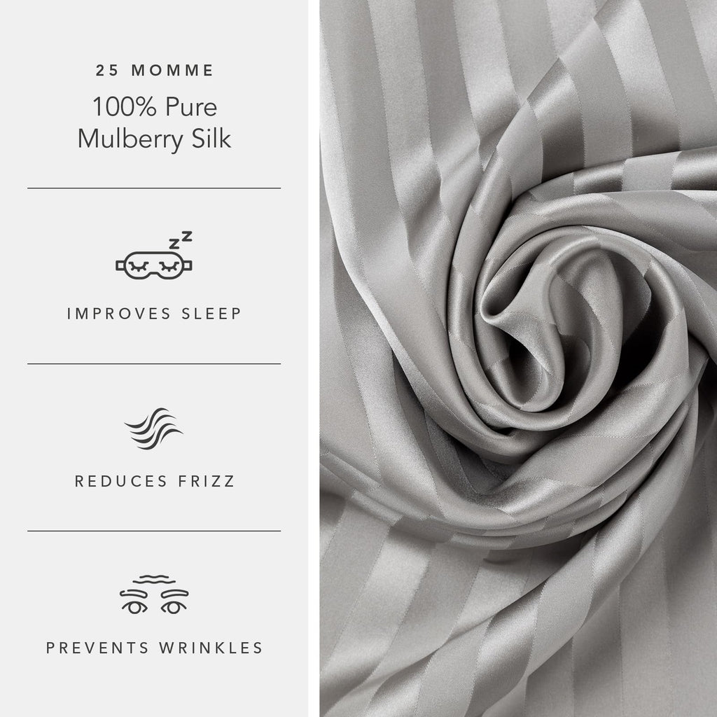 Fishers Finery 25mm 100% Pure Mulberry Silk Pillowcase