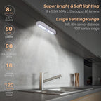 STAR-SPANGLED 7” Motion Sensor Lights Indoor AAA Battery, 3 Pack Cool – White (XGCL-22A)