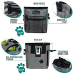 PetAmi Hands Free Dog Treat Pouch for Training and Walking - Black Stripes view 2