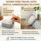 AIMAIAIMAI Travel Soap Case, Compact Silicone Travel Soap