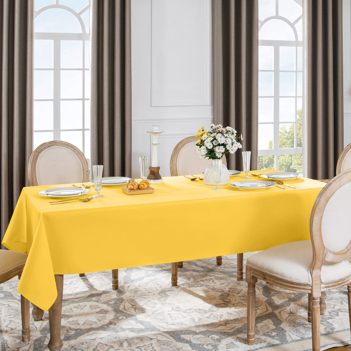 Softalker Rectangle Tablecloth - Yellow / 54" x 54" (Square) view 6