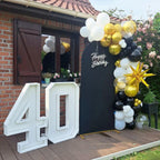 ADOINBY Balloons Arch Kit - Gold and Black White view 4