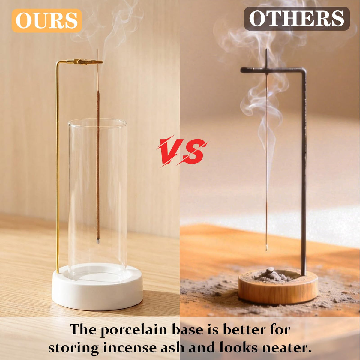 CEREMONY Incense Holder - Ceramic Bottles Round Beige view 4