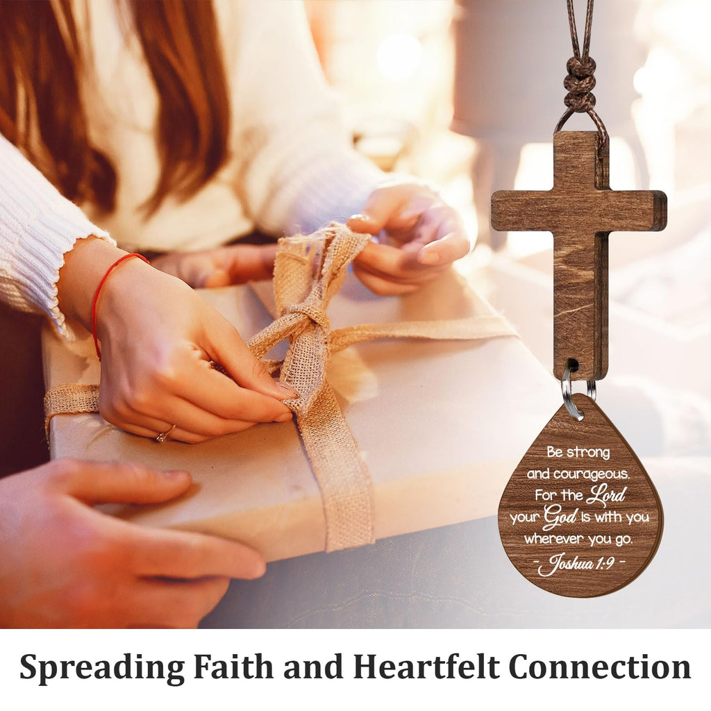 Cross for Car Mirror Hanging Christian Gifts for Men
