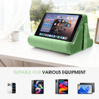 Sttargxing Tablet Stand Multi-Angle Tablet Pad Stand Lazy Holder Stand Soft Pad Stand Tablet Cushion Stand with Net Pocket & Random Color Stands for Lap - Green view 4