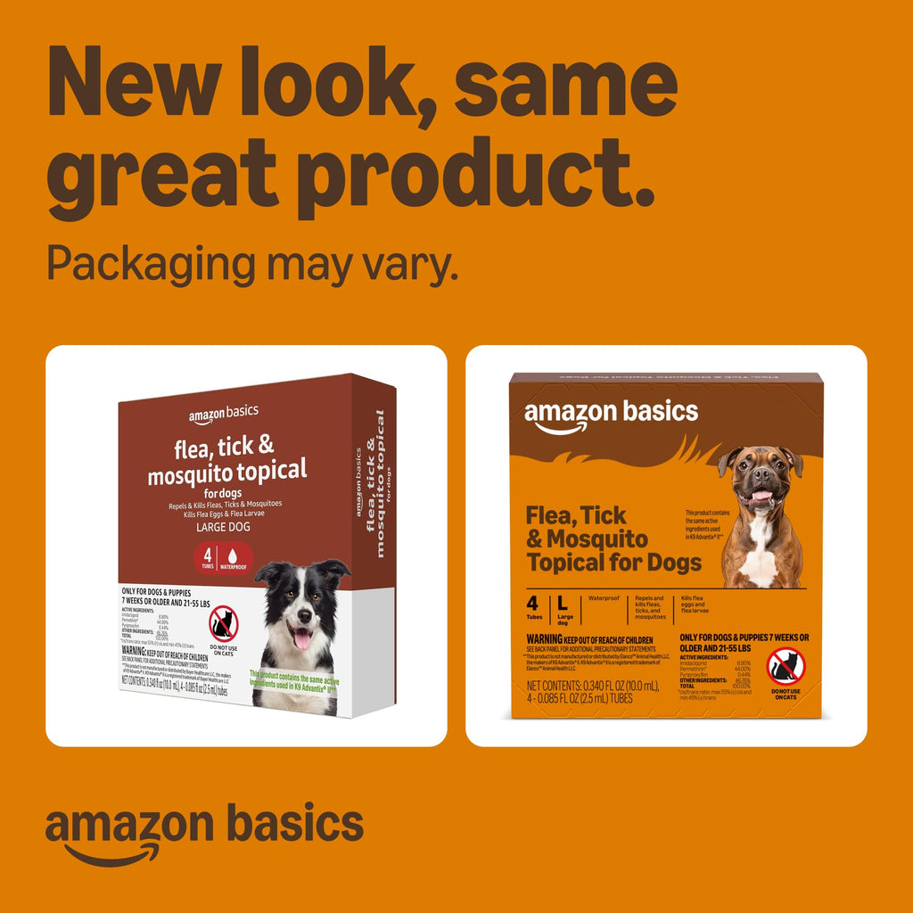 Amazon Basics Preventative Flea, Tick & Mosquito Topical Treatment for Large Dogs (21-55 (additional view 1)