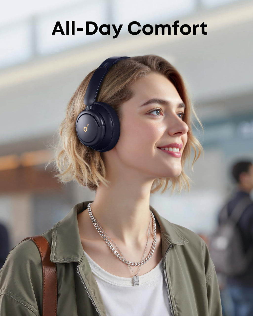 Soundcore by Anker Life Q30 Hybrid Active Noise Cancelling Headphones with Multiple Modes - Blue view 4