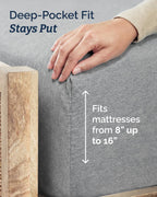 CGK Unlimited 4 Piece Sheet - 40 - Heathered Grey / Twin XL view 3