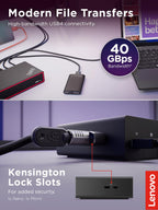 Lenovo ThinkPad USB 4 Smart Dock 5500 w/ 135W Adapter, Supports up to 4 Displays, 100W (additional view 4)