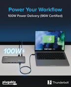 Plugable Thunderbolt 4 Dock for M4/M5 MacBook Air & Pro, 100W Charging (additional view 4)