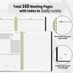 SUNEE Half Meeting Half Note - Professional Notebook for Work