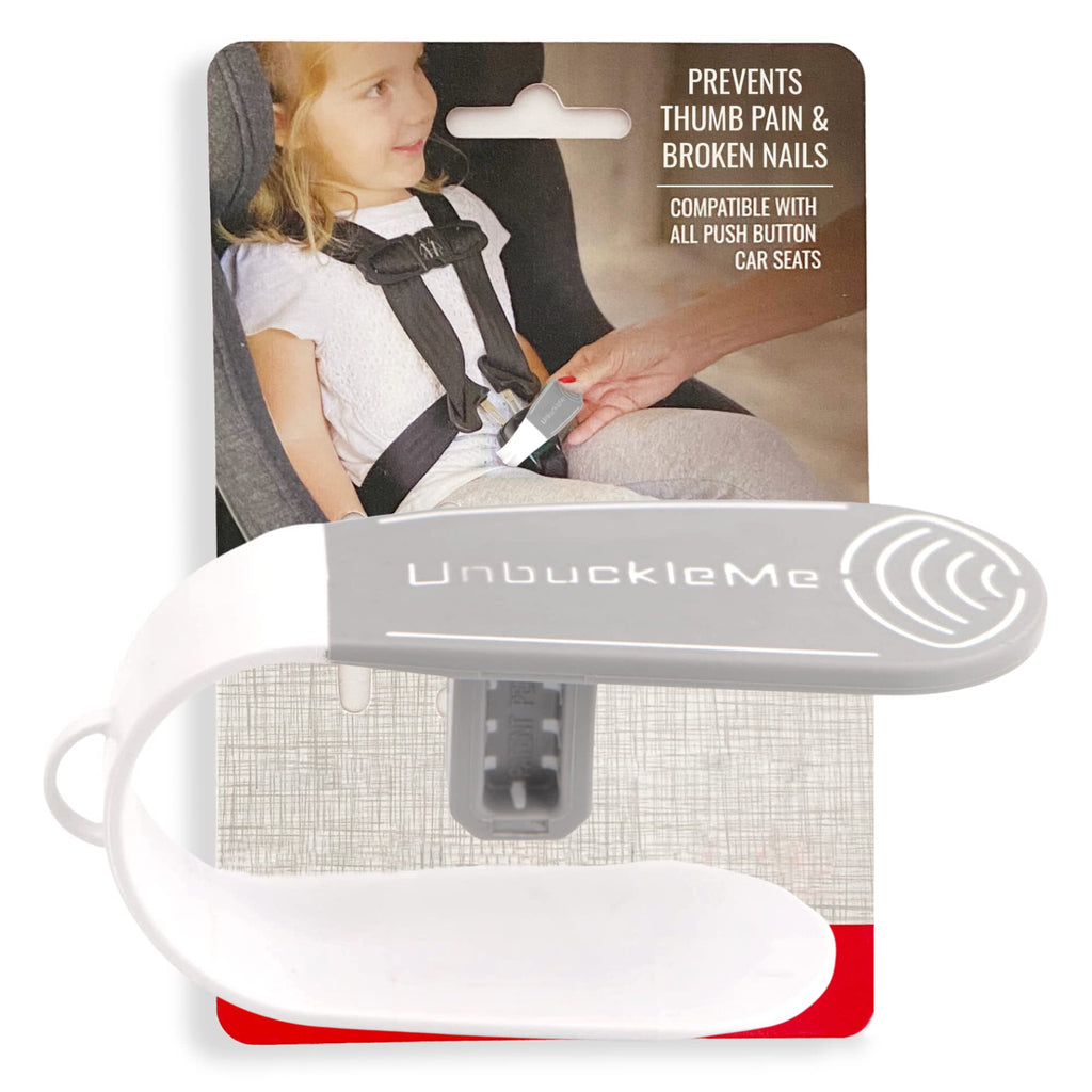 UnbuckleMe Car Seat Buckle Release Tool - Gray & White