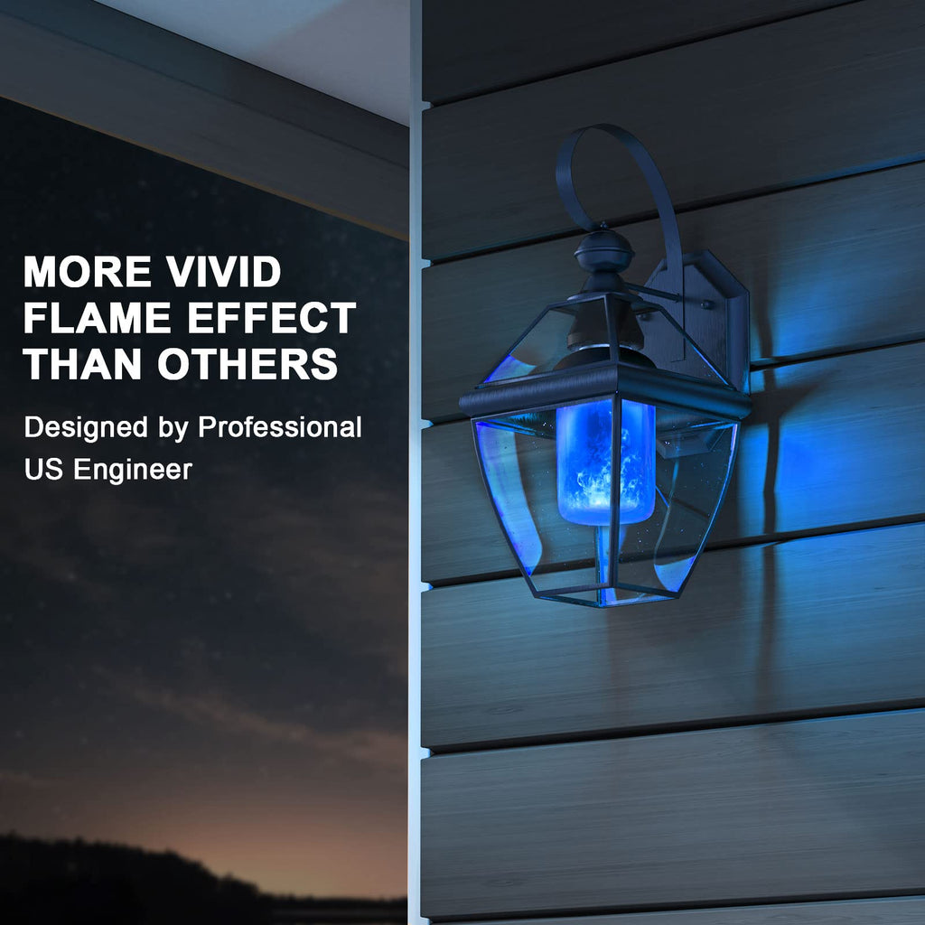 Hompavo 【Upgraded Flame Light Bulbs for Home Decor with Upside Down Effect (HPFLAB-US-FT) (Pack of 2)