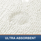 Smiry Bathroom Rugs 44X32, Luxury Chenille Extra Soft Absorbent Bath Mat (YSDD002) (Pack of 2)