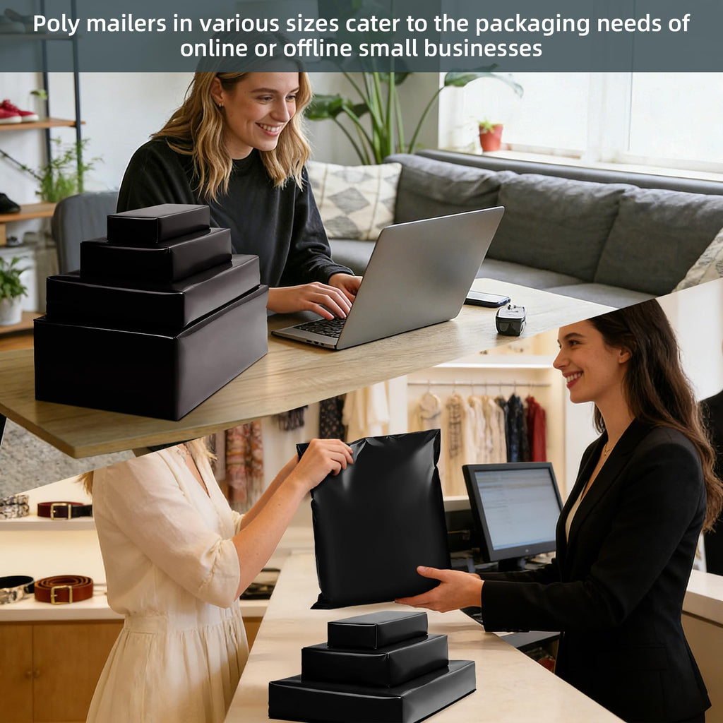 Famagic Poly Mailers Variety Pack - Black / 6x9" & 10x13" & 12x15.5" & 14.5x19" view 5
