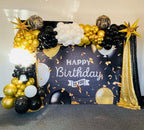 ADOINBY Balloons Arch Kit - Gold and Black White view 5
