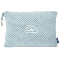 BEDELITE Travel Blanket with Bag, Jacquard Fleece Blanket 65"x40" - Blue
