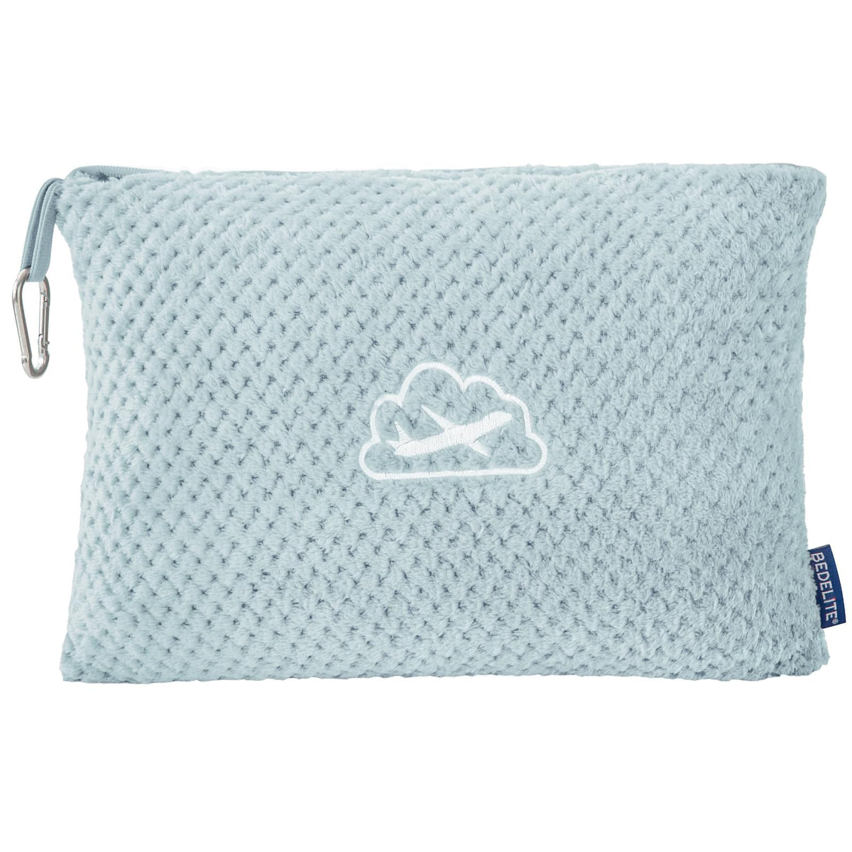 BEDELITE Travel Blanket with Bag, Jacquard Fleece Blanket 65"x40" - Blue